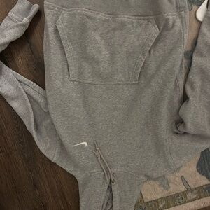 Nike Gray Hooded Pullover with White Swoosh
